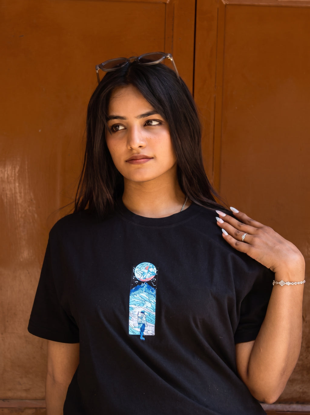 Beyond the Horizon – Astronaut Embroidered T-Shirt